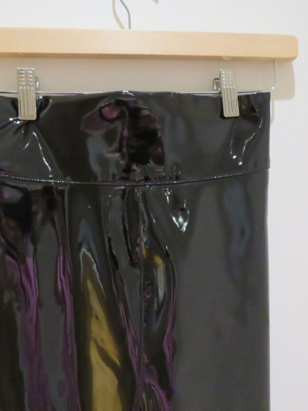 HOUSE OF CB Harmony Black Patent Vinyl High Waisted Pants XS Baddie Mob Wives - Picture 5 of 13